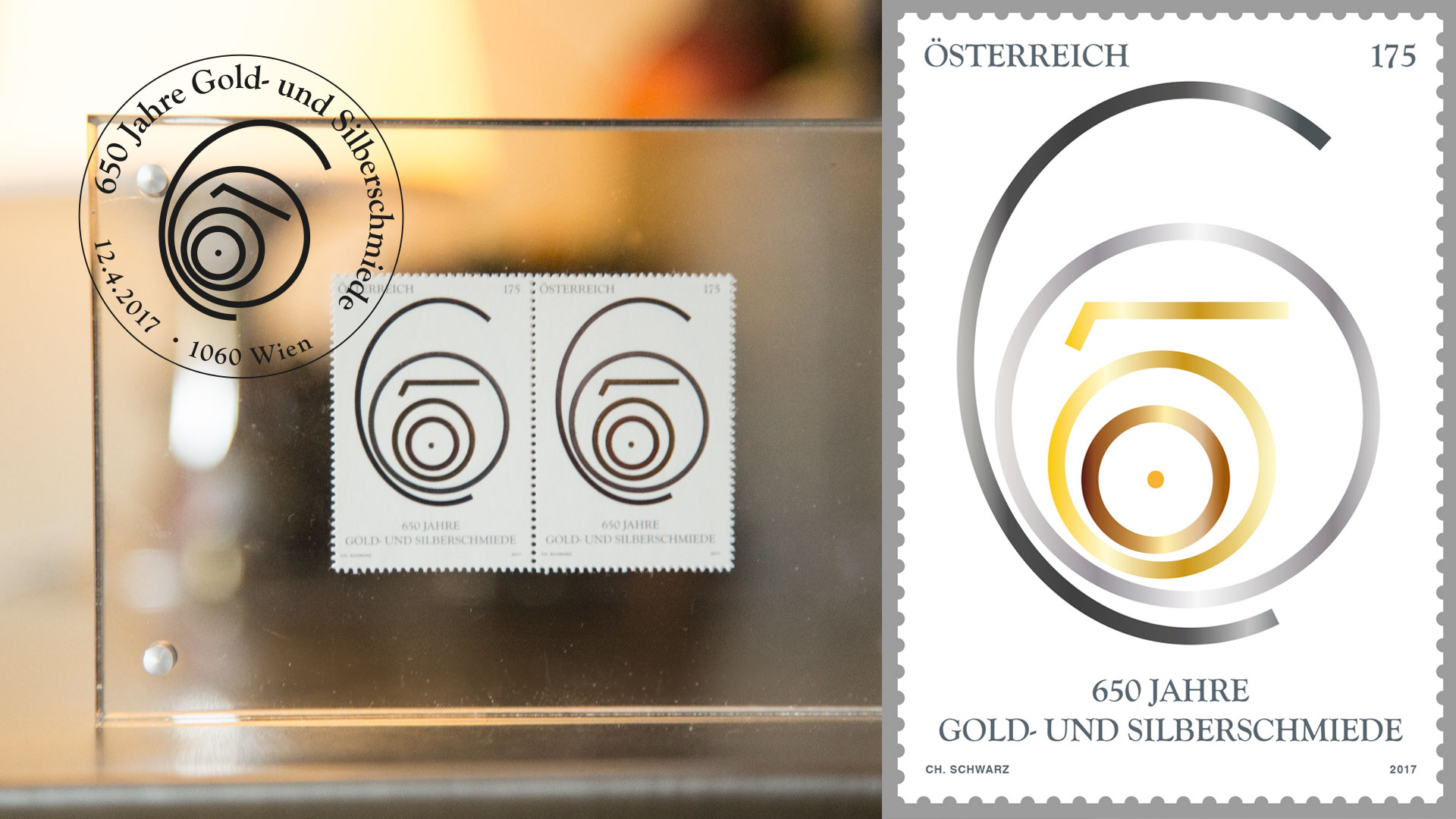 Die Jubiläumsbriefmarke der 650 Jahre Gold- und Silberschmiede
